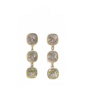 NEW WHAT'S HOT women's triple luxe drop earrings in clear